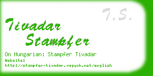 tivadar stampfer business card